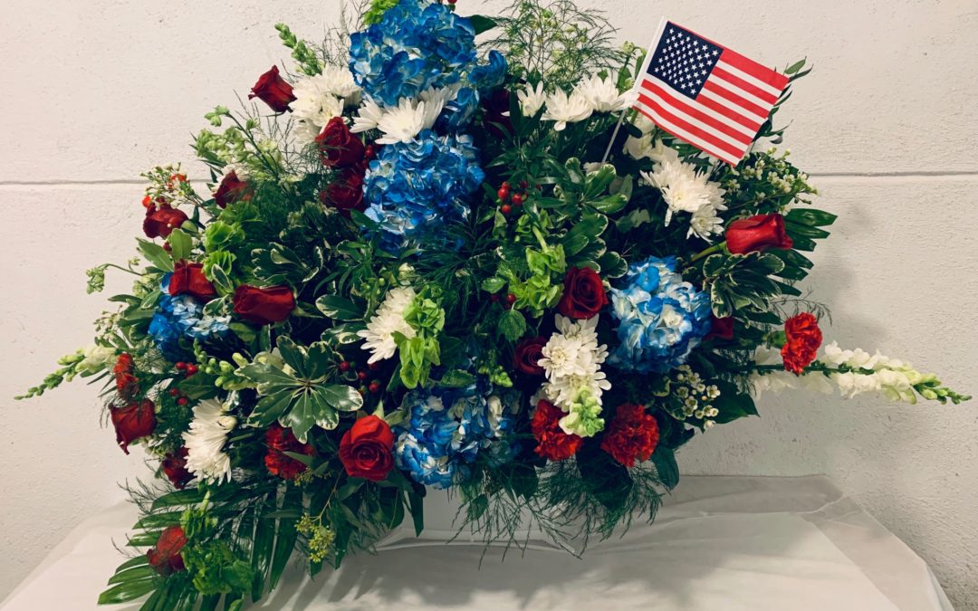 Red White & Blue Memorial Basket